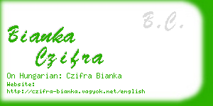 bianka czifra business card